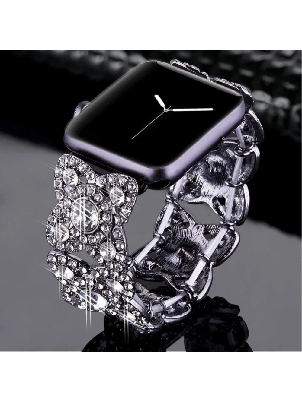 Sparkling Rhinestone Apple Watch Bands 38-49mm, Stainless Steel Bracelet Strap